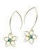Tatu Moyo Earrings Gold Plated with Stones & Pearls