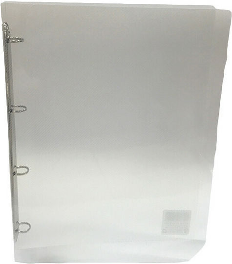 Metron Clipboard with 4 Rings 2/32 for Paper A4 Transparent 1pcs