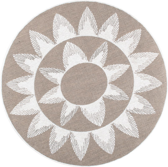 Balsan Gloria Marakes Handmade Rug Round Summer Wicker White / Beige