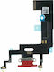 Flex Cable with Charging port in Red color for iPhone XR