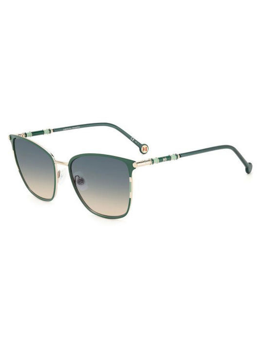 Carolina Herrera Women's Sunglasses with Green Frame and Blue Gradient Lens CH 0030/S PEF/PR