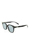 Bolon Unisex Sunglasses with Black Plastic Frame and Light Blue Lens BL3068A17