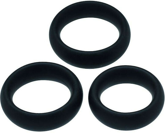 Toyz4lovers Timeless Cock Rings Black 3pcs