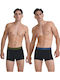 Men's Boxers Black / Indigo / Khaki 2Pack