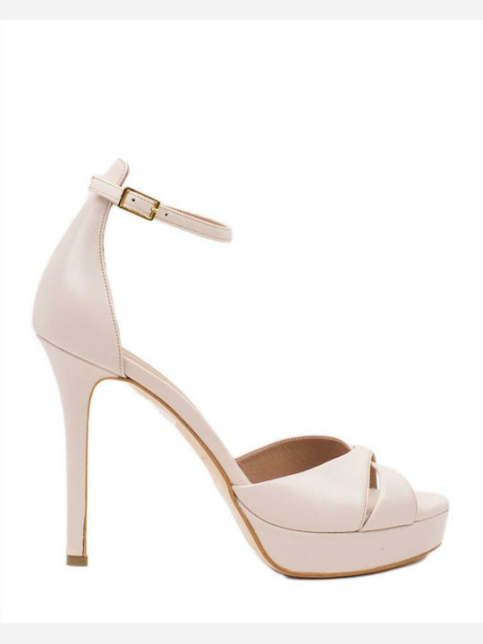 Mourtzi Leder Sandalen Nude