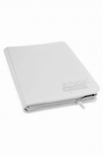 Ultimate Guard 8-Джобен Zipfolio Pro - XenoSkin Подвързия 4-Джобен Стандартен Размер Бял