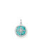 Thomas Sabo Compass Charm από Ασήμι Τιρκουάζ