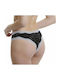Bamboo Femei Brazilia 2Pack cu Dantelă Negre