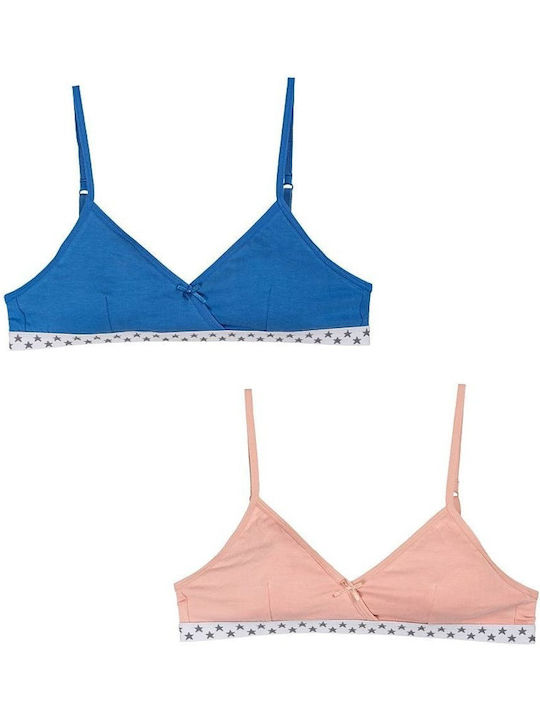 IDER Women's Bralette Bras Pink/Blue 2Pack