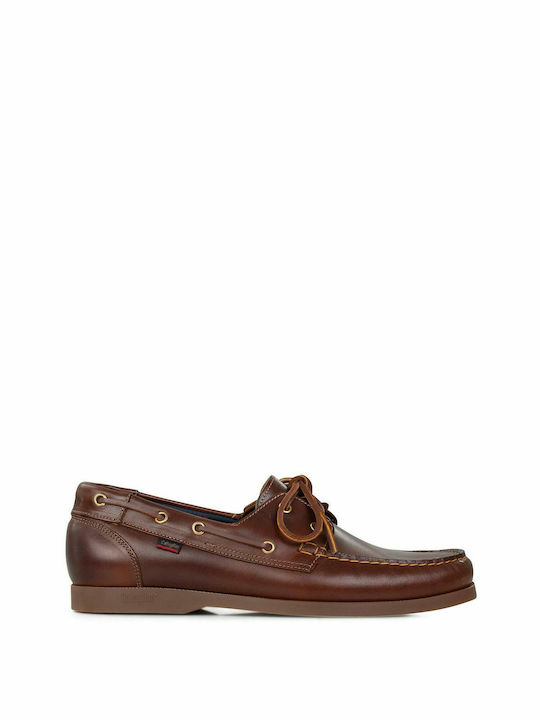 Callaghan Seahorse Δερμάτινα Ανδρικά Boat Shoes σε Καφέ Χρώμα