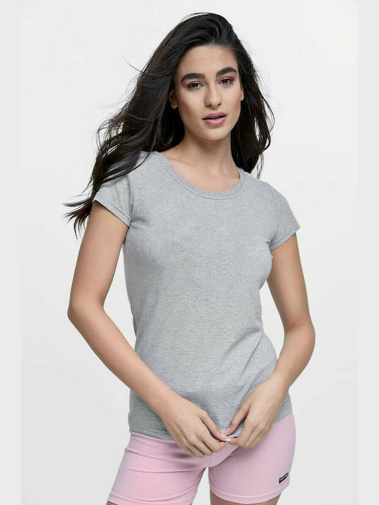 Bodymove Γυναικείο Αθλητικό T-shirt Light Grey