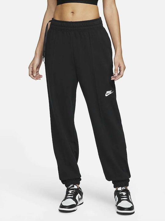 Nike Sportswear Παντελόνι Γυναικείας Φόρμας με Λάστιχο Μαύρο Fleece