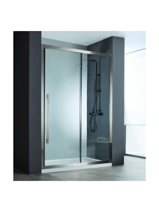 Devon Noxx Διαχωριστικό Ντουζιέρας με Συρόμενη Πόρτα 97-99x200cm Clean Glass Black Brushed