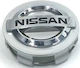 Zero-Wheel Radnabenkappen Nissan mit Innendurchmesser 60mm Silber 1Stück