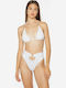 Padded Triangle Bikini Top White