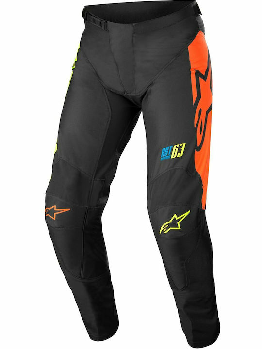Alpinestars MX Racer Compass Summer Motocross Pants Black/Yellow Fluo/Coral