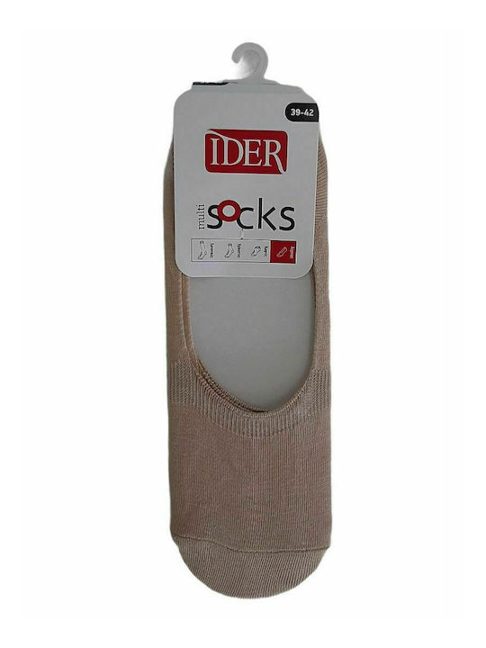 IDER Ανδρικές Μονόχρωμες Κάλτσες Μπεζ 2Pack