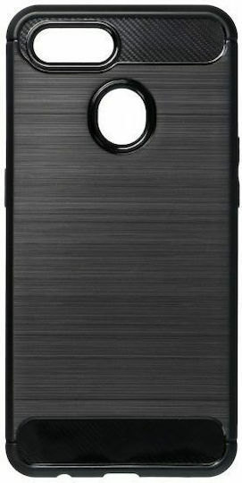Forcell Carbon Back Cover Silicon Negru (OPPO A15, A15s)