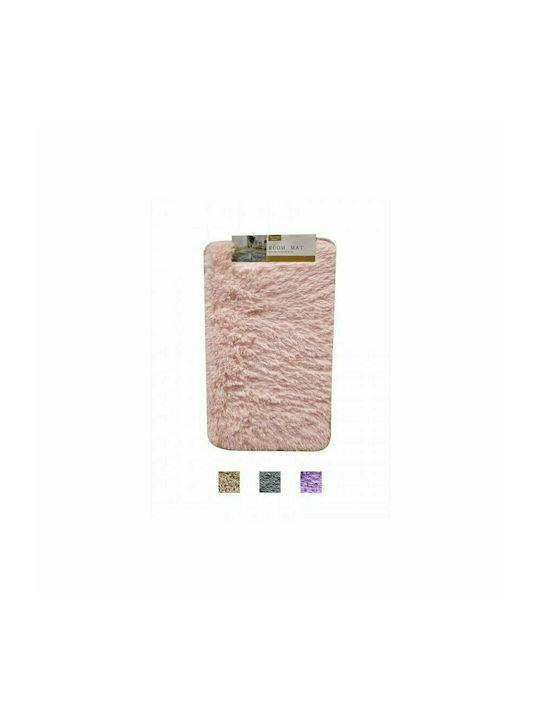 TnS Rutschfest Badematte Synthetisch,Polyester/Cotton/Leather Rechteckig 32-950-1078 Pink 50x80cm