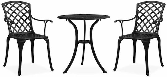 Garten- und Outdoor-Möbelsets für kleinen Raum 3 Stück Schwarz