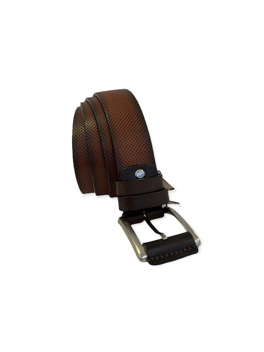 Men's Leather Belt Tabac Brown