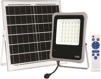 Eurolamp Wasserdicht Solar LED Flutlicht 50W Natürliches Weiß 4000K mit Fernbedienung IP65