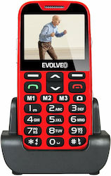 Evolveo Easyphone XD Single SIM Κινητό με Μεγάλα Κουμπιά Κόκκινο