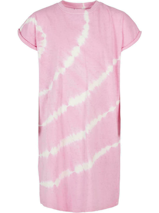 Urban Classics Kids Dress Short Sleeve Pink