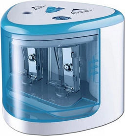 Pencil Sharpener Plastic Double Electric Pencil Sharpener Blue