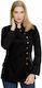 Galianni Coat Chef Female Black with Long Sleeve Galianni Margarita