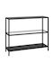 Console Table Metal with Glass Surface Black L100xW36xH90cm