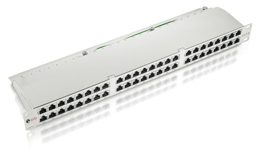 Equip Patch Panel Shielded για Rack 2U 19" 16 Θυρών cat5e Γκρι