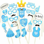 Baby Shower Foto-Set - blau