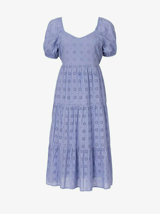 Rochie cu mâneci scurte și decolteu V Tiffosi (10043829-ERVABUENNA-661-PURPLE)