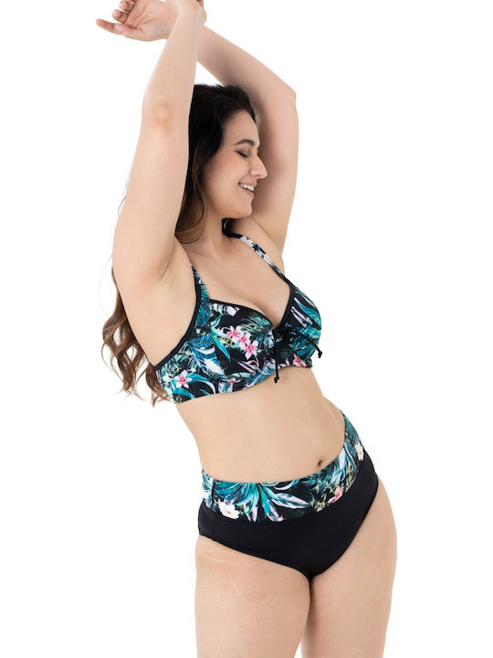 Dorina Bikini Slip Hohe Taille Schwarz