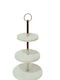 Espiel Stone Dessert Tower Stand with 3 Tiers White Ø28cmxY53.5cm