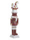 Inart Nutcracker de Crăciun Burgundy din Polirosină Înălțime 34cm.