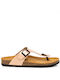 Plakton Leather Women's Flat Sandals Salmon