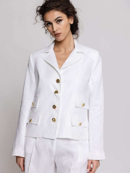 Twenty29 Jacket Linen White 8287