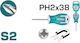 Total Magnetic Șurubelniță Pitic Cruce Dimensiunea PH2x38mm