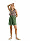 Attrattivo Women's High-waisted Shorts Green