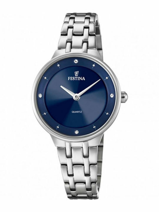 Festina アナログ F20627/1 シルバー ブレスレット, シルバー, ブレスレット。 Festina Women\u0027s Watch Automatic with Silver Metal Bracelet F20627