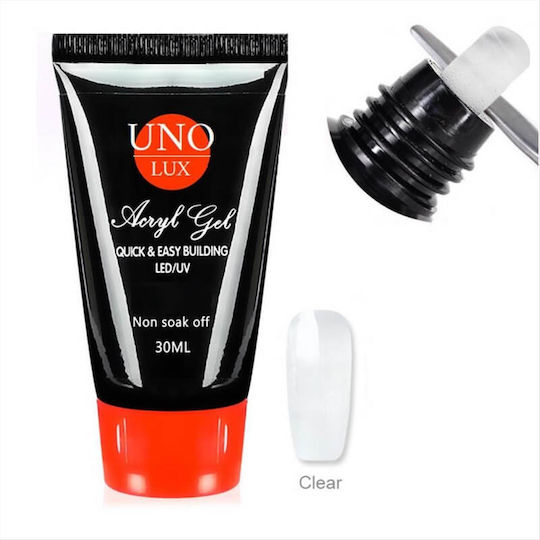 Uno Professional Acryl Uno Lux Clear Acrygel Νυχιών Διάφανο 30ml
