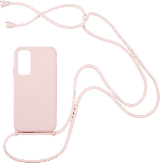 Sonique Carryhang Back Cover Σιλικόνης με Λουράκι Ροζ (Redmi Note 11 / 11S)