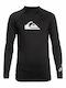 Quiksilver All Time Costum de baie pentru copii Bluză cu mânecă lungă Neagră