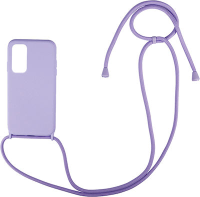 Sonique Carryhang Back Cover Silicone 0.5mm with Strap Lilac (Redmi Note 11 / 11S 4G)