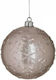 Hängendes Kugel Ornament Ornament Kunststoff Rosa 10cm Set 4Stück