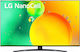 LG Smart Τηλεόραση 43" 4K UHD QNED 43NANO763QA HDR (2022)