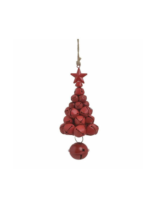 Ornament De Brad Agățat Metalic Roșu 7x17cm