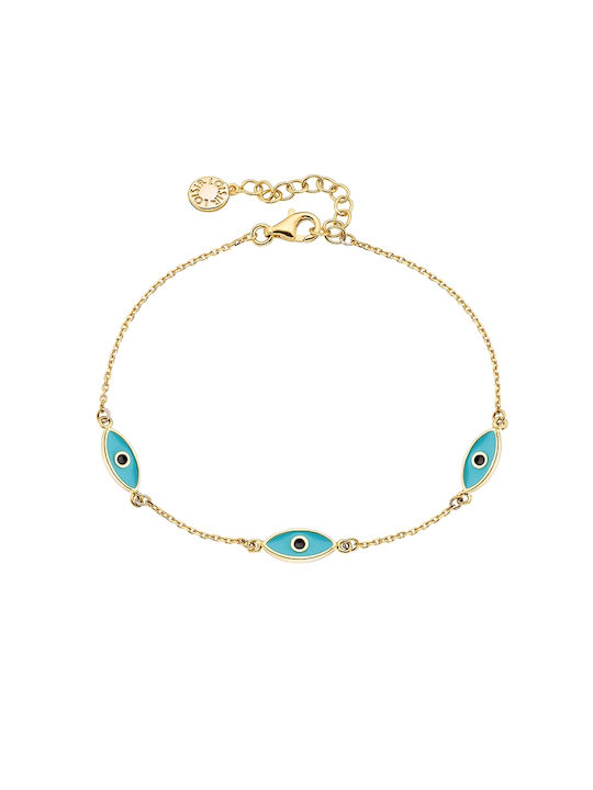 Loisir Bracelet Chain with design Eye made of Steel Gold Plated